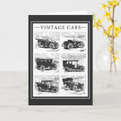 古い車のグリーティングカード カード (黄色い花)