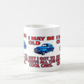 古い車のマグ コーヒーマグカップ (中央)