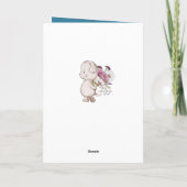 古い車の水の色で帽子を持つ犬"すぐに元気になる カード (裏面)