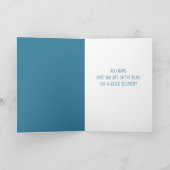 古い車の水の色で帽子を持つ犬"すぐに元気になる カード (内部)