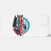 古い車の米国の恋人 iPhoneケース (裏面横)