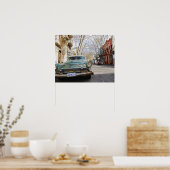 古い車の錆びたフレーク色が止まっている ポスター (キッチン)