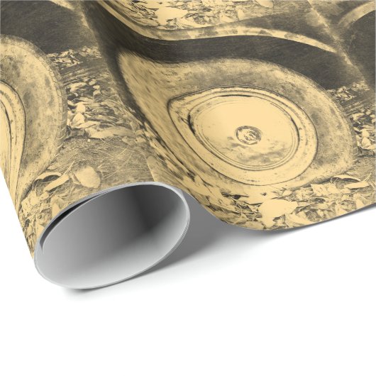 古い車クラシック輪 ラッピングペーパー (ロールコーナー)