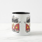 古い車赤 マグカップ (中央)