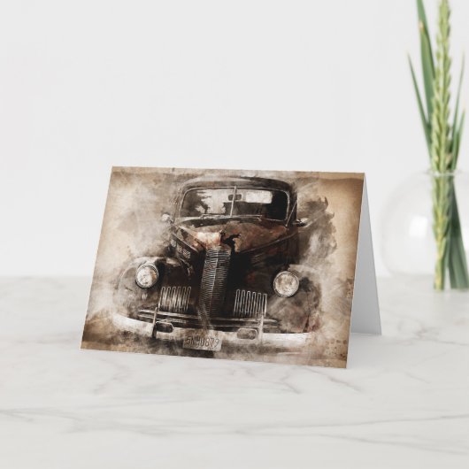 古い車 カード (正面)