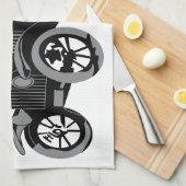 古い車 キッチンタオル (四つ折り)