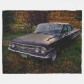 古い車 フリースブランケット (正面(横))