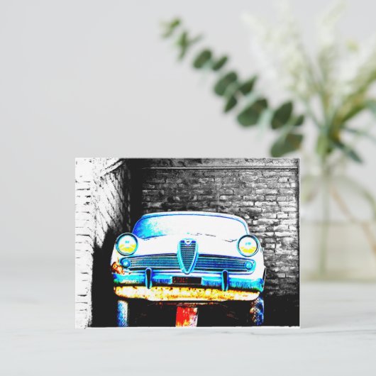 古い車 ポストカード (スタンド正面)