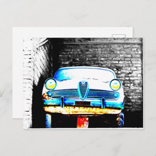 古い車 ポストカード (正面/裏面)