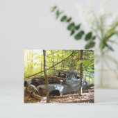 古い車 ポストカード (スタンド正面)