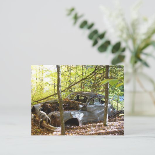古い車 ポストカード (スタンド正面)