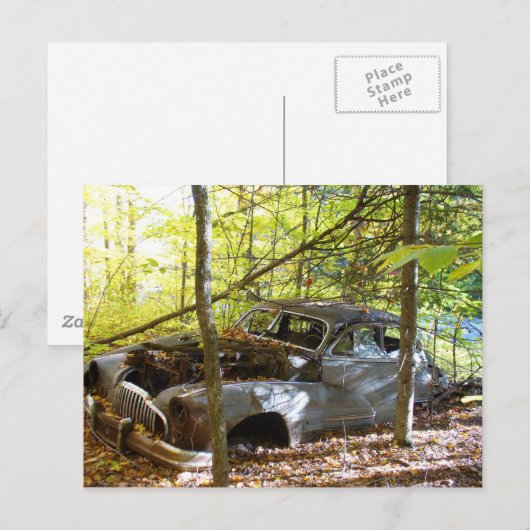 古い車 ポストカード (正面/裏面)