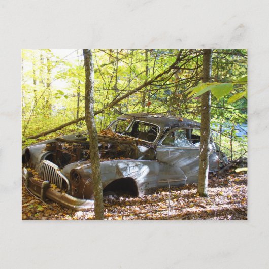 古い車 ポストカード (正面)