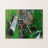 古い軍隊砲兵。サイパン・マリアナ諸島 ジグソーパズル (横)