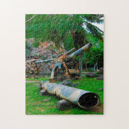 古い軍隊砲兵。サイパン・マリアナ諸島 ジグソーパズル