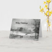 古い農場のクリスマス カード (黄色い花)