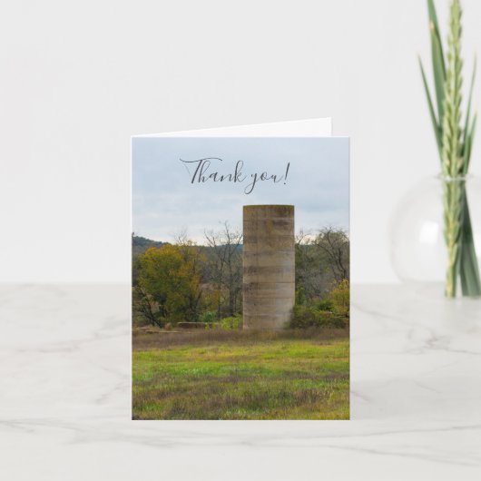 古い農場のサイロサンキューカード サンキューカード (正面)