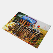 古い農場のトラックのドアマット ドアマット (アングル)