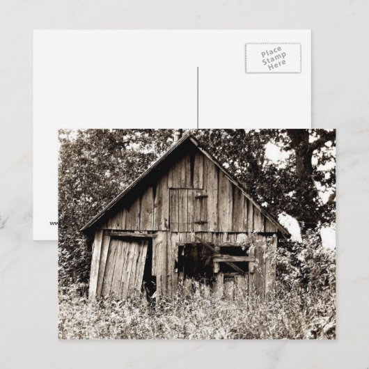 古い農場の小屋 ポストカード (正面/裏面)