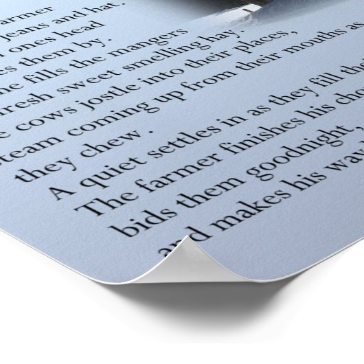 古い農家 ポスター (角)