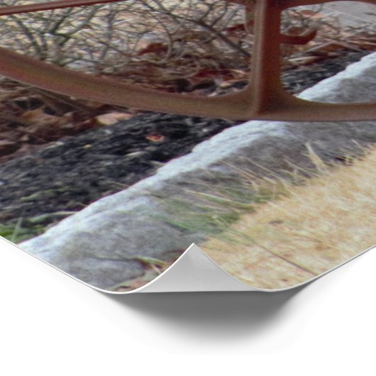 古い農業機器 ポスター (角)