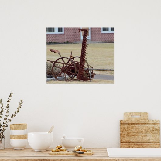 古い農業機器 ポスター (キッチン)