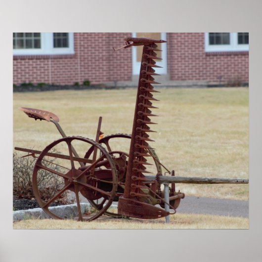 古い農業機器 ポスター (正面)