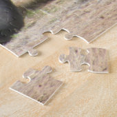 古い農用トラクター、オレンジと緑 ジグソーパズル (側面)