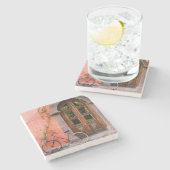 古い通りのデザインのヴィンテージの自転車 ストーンコースター (横)