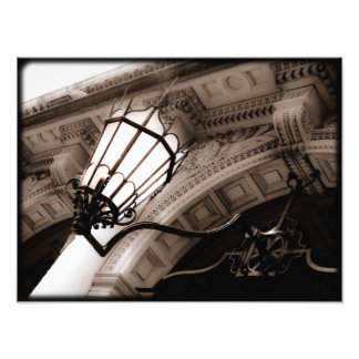 古い通りライト写真 フォトプリント