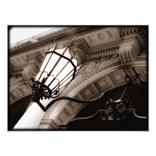 古い通りライト写真 フォトプリント            (正面)