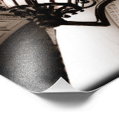 古い通りライト写真 フォトプリント            (角)