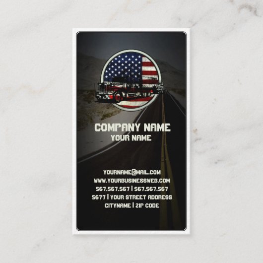 古い道を巻くことのアメリカのトラック 名刺 (正面)