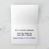 古い遺物の誕生日II カード (内部)