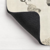 古い郵便はがきからの世界地図の地図 マウスパッド (コーナー)