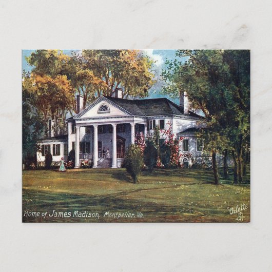 古い郵便はがき-モントピーリア、ヴァージニア、米国 ポストカード (正面)