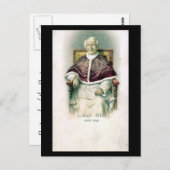 古い郵便はがき-レオ法皇XIII ポストカード (正面/裏面)