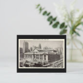 古い郵便はがき、公共図書館、ニューヨークシティ ポストカード (スタンド正面)