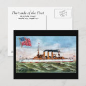 古い郵便はがき- USSジョージア ポストカード (正面/裏面)