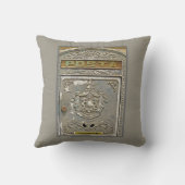 古い郵便イタリアン箱/名前の追加 クッション (裏面)