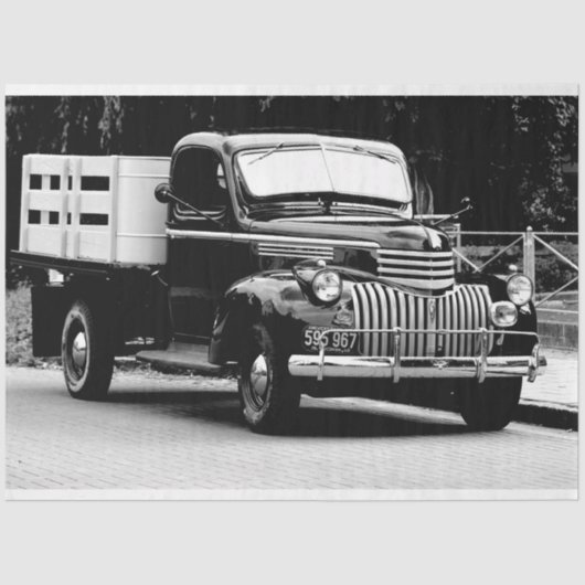 古い配送トラックティッシュペーパー 薄葉紙 (正面)