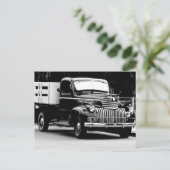 古い配達トラックのはがき ポストカード (スタンド正面)