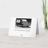 古い配達トラックのグリーティングカード シーズンカード (裏面)