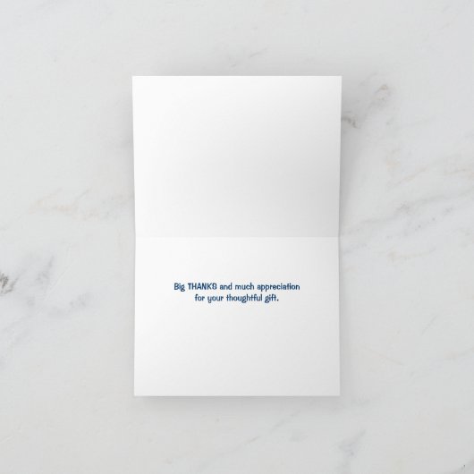 古い野球 サンキューカード (内部)