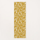 古い金ゴールドと白の丸い線のパターン ヨガマット (正面)