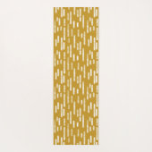 古い金ゴールドと白の丸い線のパターン ヨガマット (裏面)