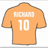 古い金ゴールドのサッカーシャツデザイン。 シール (正面)