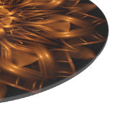 古い金ゴールドの銅の円形浮彫りのガラスまな板 カッティングボード (角)