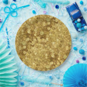 古い金ゴールドコインコレクション ペーパープレート (パーティー)