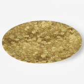 古い金ゴールドコインコレクション ペーパープレート (アングル)